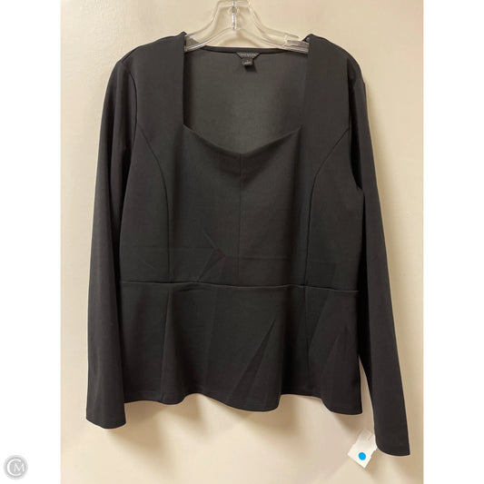 Top Long Sleeve By Ann Taylor In Black, Size: L