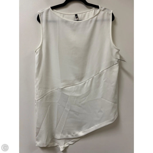 Tunic Sleeveless By Clothes Mentor In White, Size: L