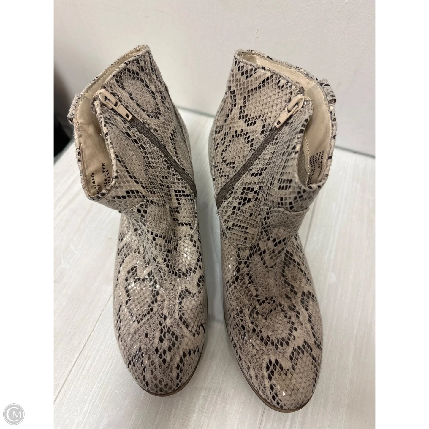 Boots Ankle Heels By Rampage In Snakeskin Print, Size: 8.5