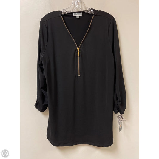 Top Long Sleeve By Jm Collections In Black, Size: L
