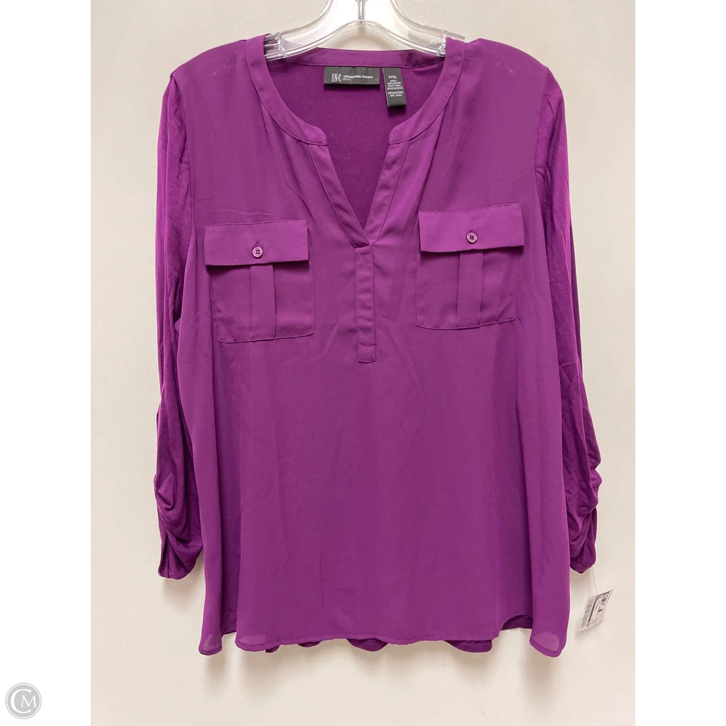 Top Long Sleeve By Inc In Purple, Size: Xl