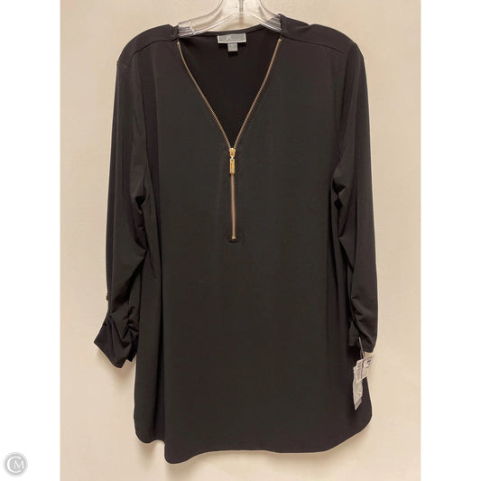 Top Long Sleeve By Jm Collections In Black, Size: Xl