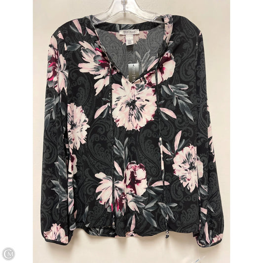 Top Long Sleeve By White House Black Market In Black & Pink, Size: S