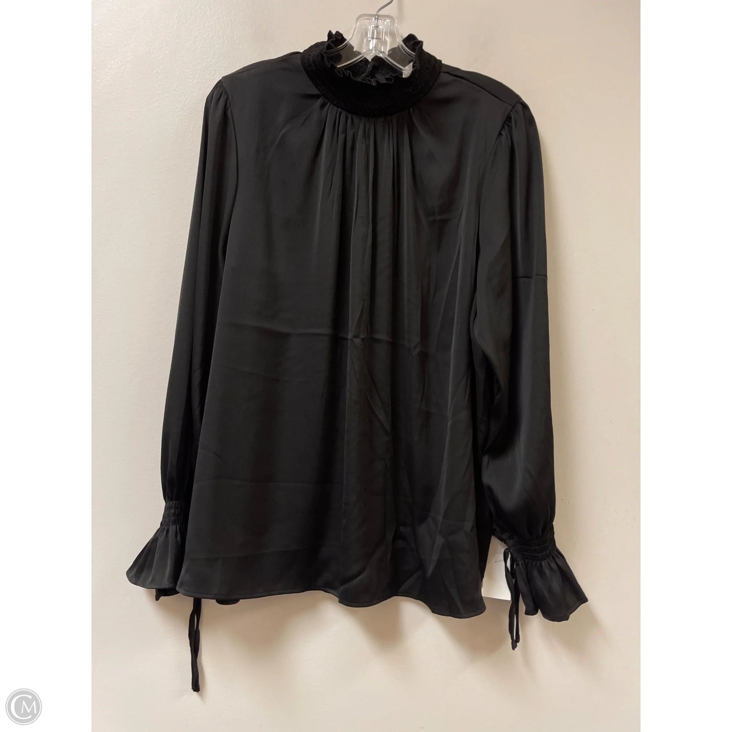 Top Long Sleeve By H&m In Black, Size: L