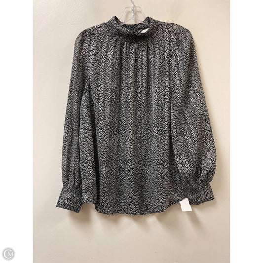Top Long Sleeve By H&m In Black & White, Size: L