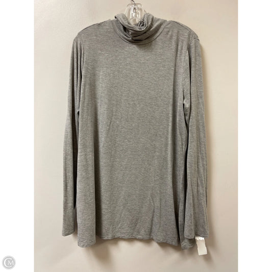 Top Long Sleeve By Gaiam In Grey, Size: Xl