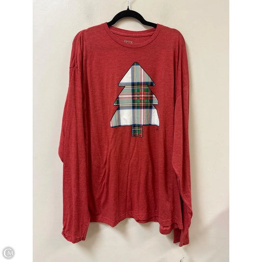 Top Long Sleeve By Clothes Mentor In Red, Size: 3x