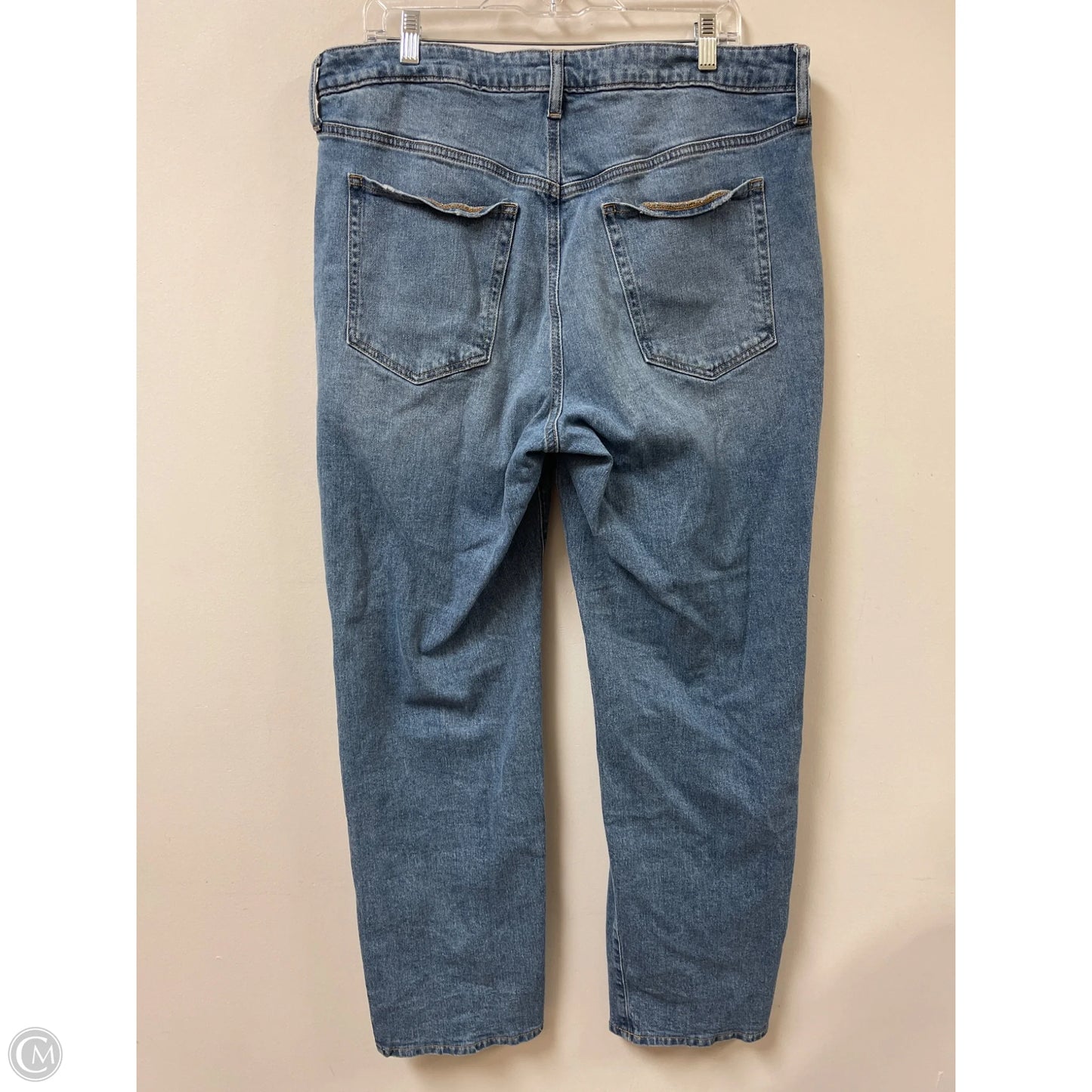 Jeans Straight By Old Navy In Blue Denim, Size: 16