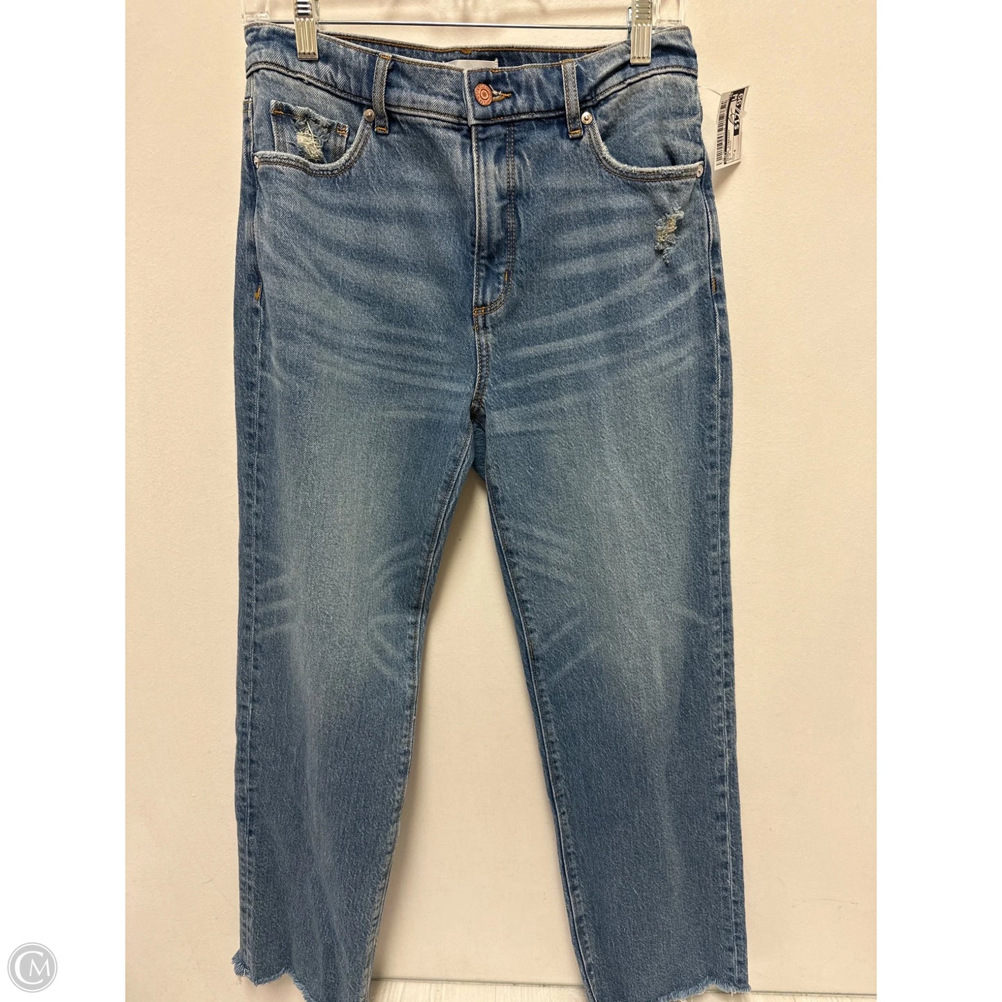 Jeans Straight By Loft In Blue Denim, Size: 4