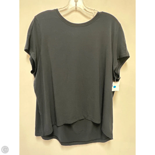 Athletic Top Short Sleeve By Athleta In Black, Size: M