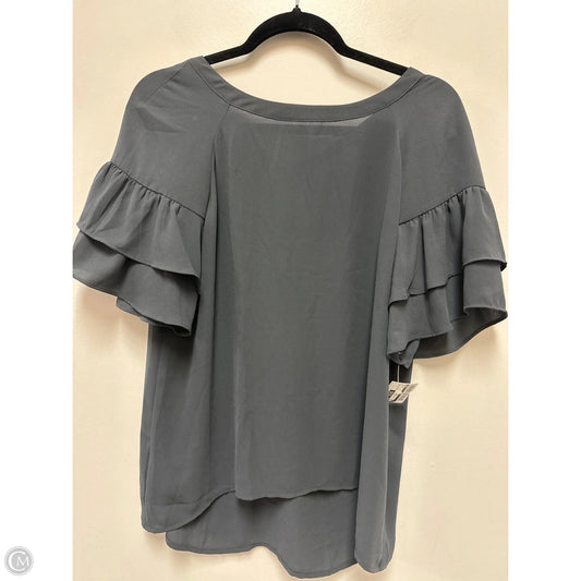 Top Short Sleeve By Loft In Grey, Size: S