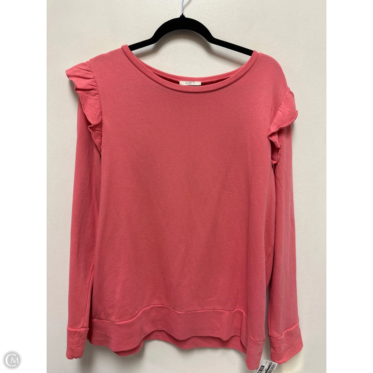 Sweatshirt Crewneck By Loft In Pink, Size: L