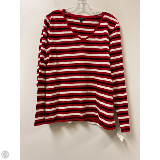 Top Long Sleeve By Talbots In Black & Red, Size: L