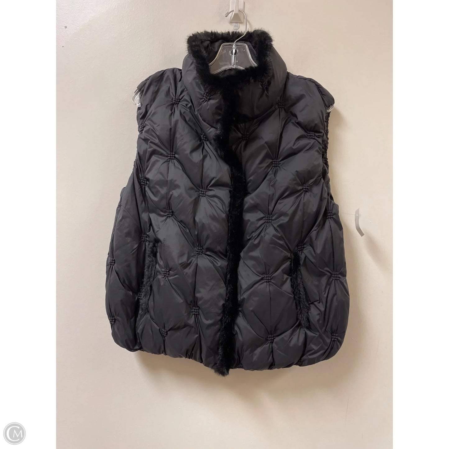 Vest Puffer & Quilted By Chicos In Black, Size: L