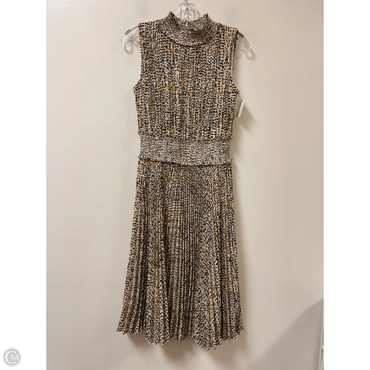 Dress Casual Midi By Nanette By Nanette Lepore In Black & Yellow, Size: S