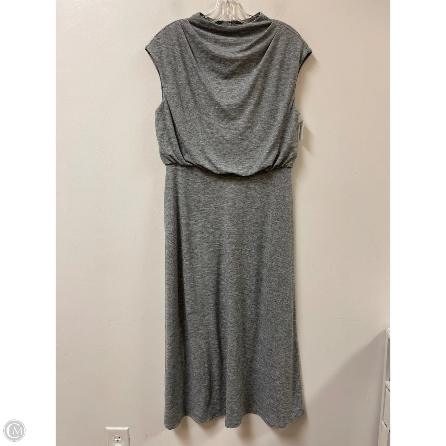 Dress Casual Midi By Ann Taylor In Grey, Size: S