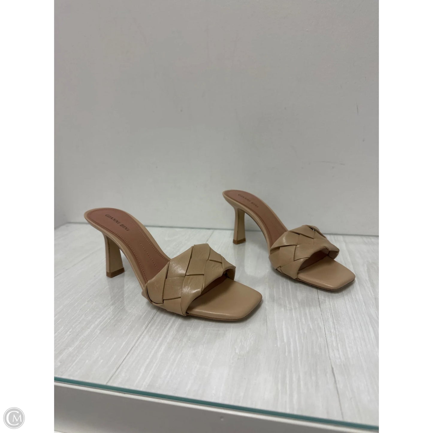 Sandals Heels Stiletto By Gianni Bini In Cream, Size: 8.5