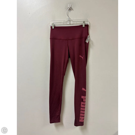 Athletic Leggings By Puma In Red, Size: S