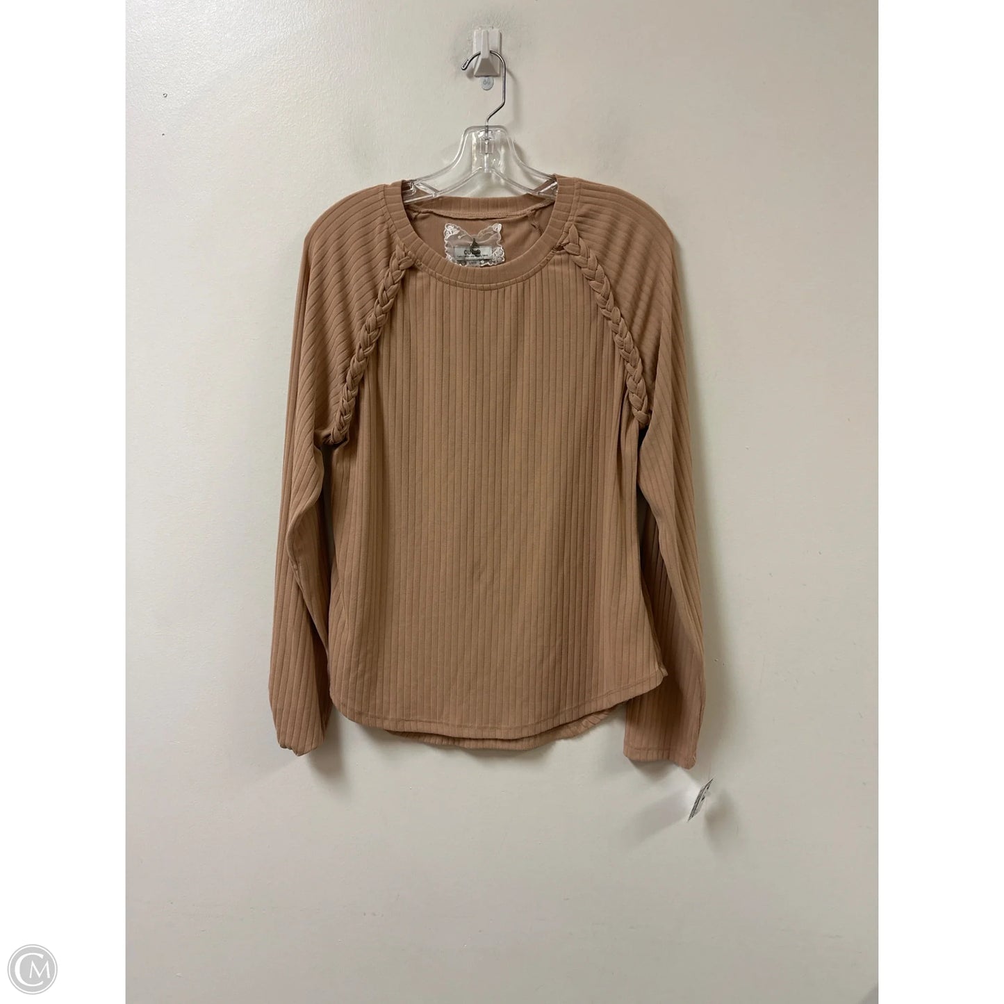 Top Long Sleeve By Cupio In Cream, Size: L