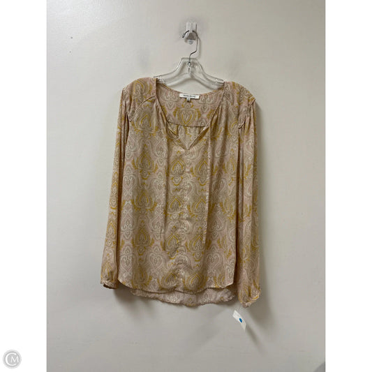 Top Long Sleeve By Rose And Olive In Pink & Yellow, Size: L