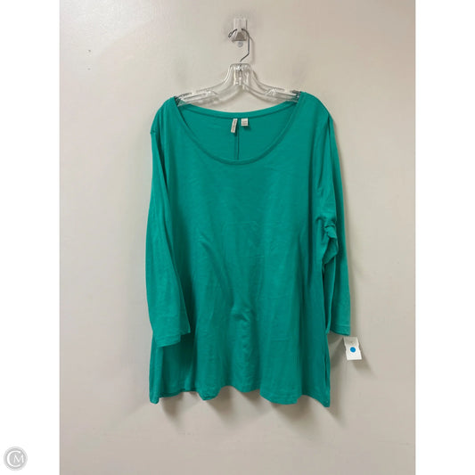 Top Long Sleeve By Cato In Teal, Size: 3x