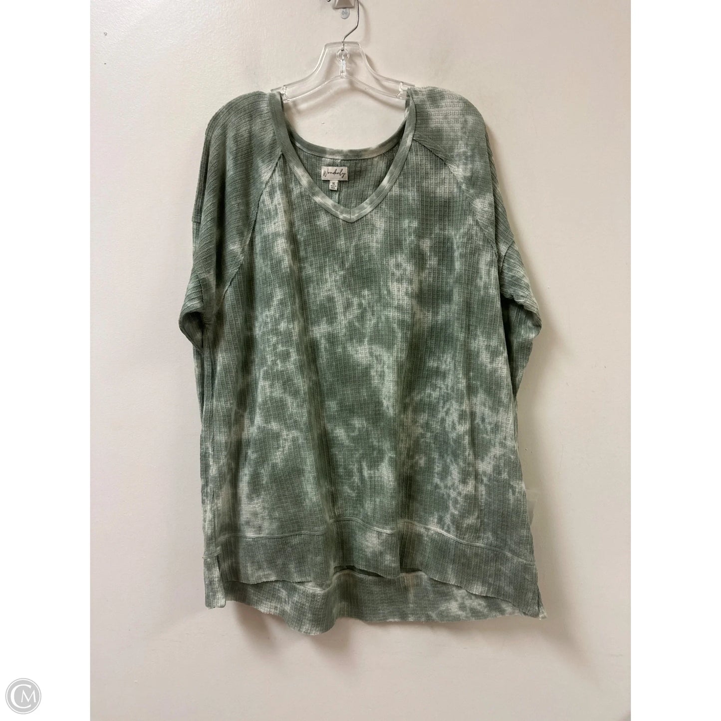 Top Long Sleeve By Wonderly In Green, Size: Xl