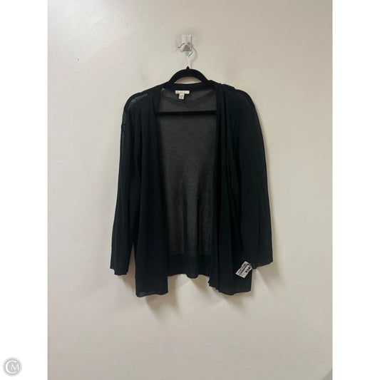 Sweater Cardigan By Cato In Black, Size: 3x