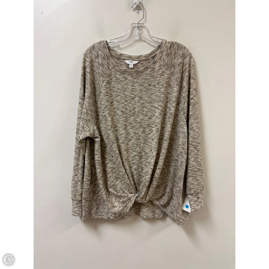 Top Long Sleeve By Time And Tru In Cream, Size: 3x