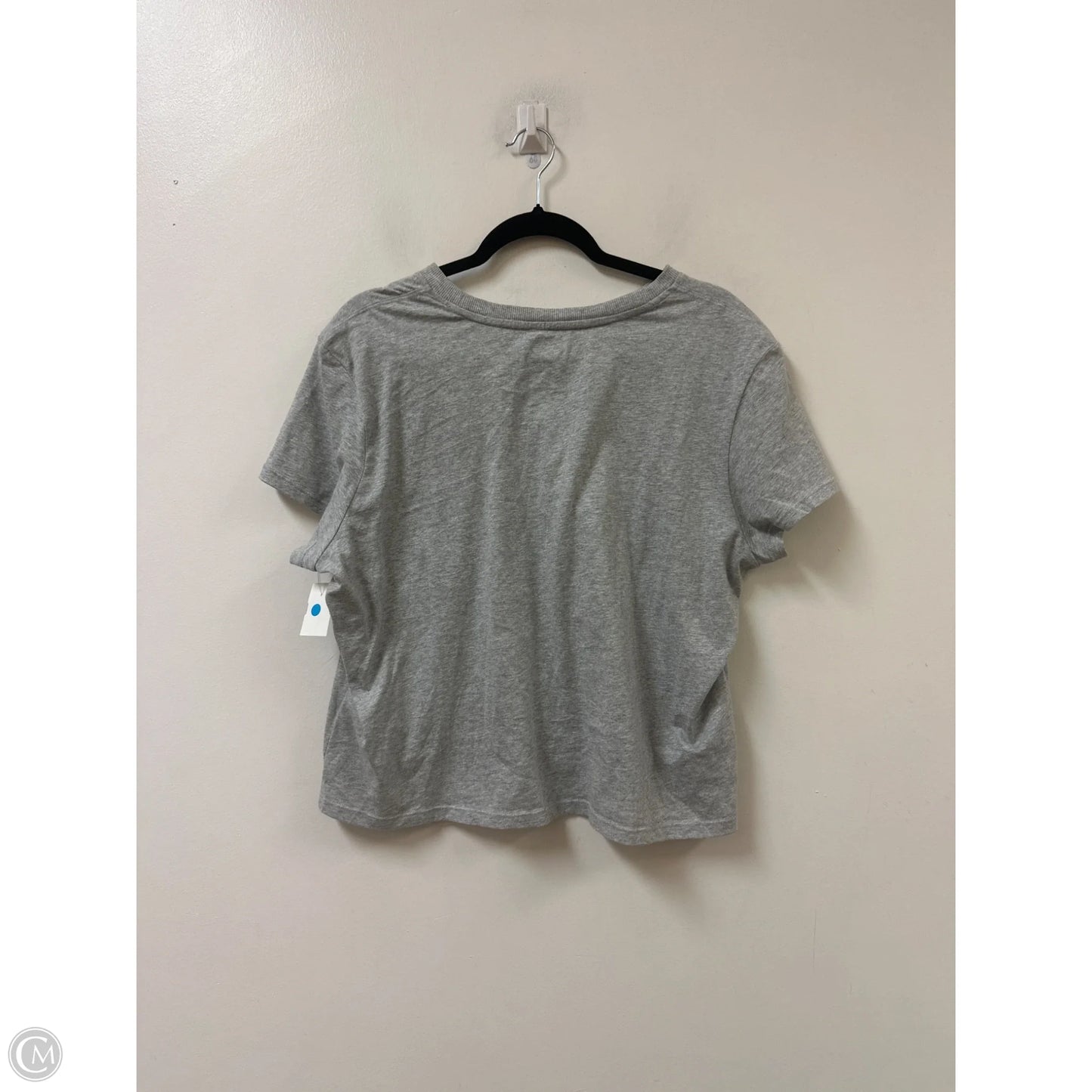 Top Short Sleeve By Dkny In Grey, Size: L