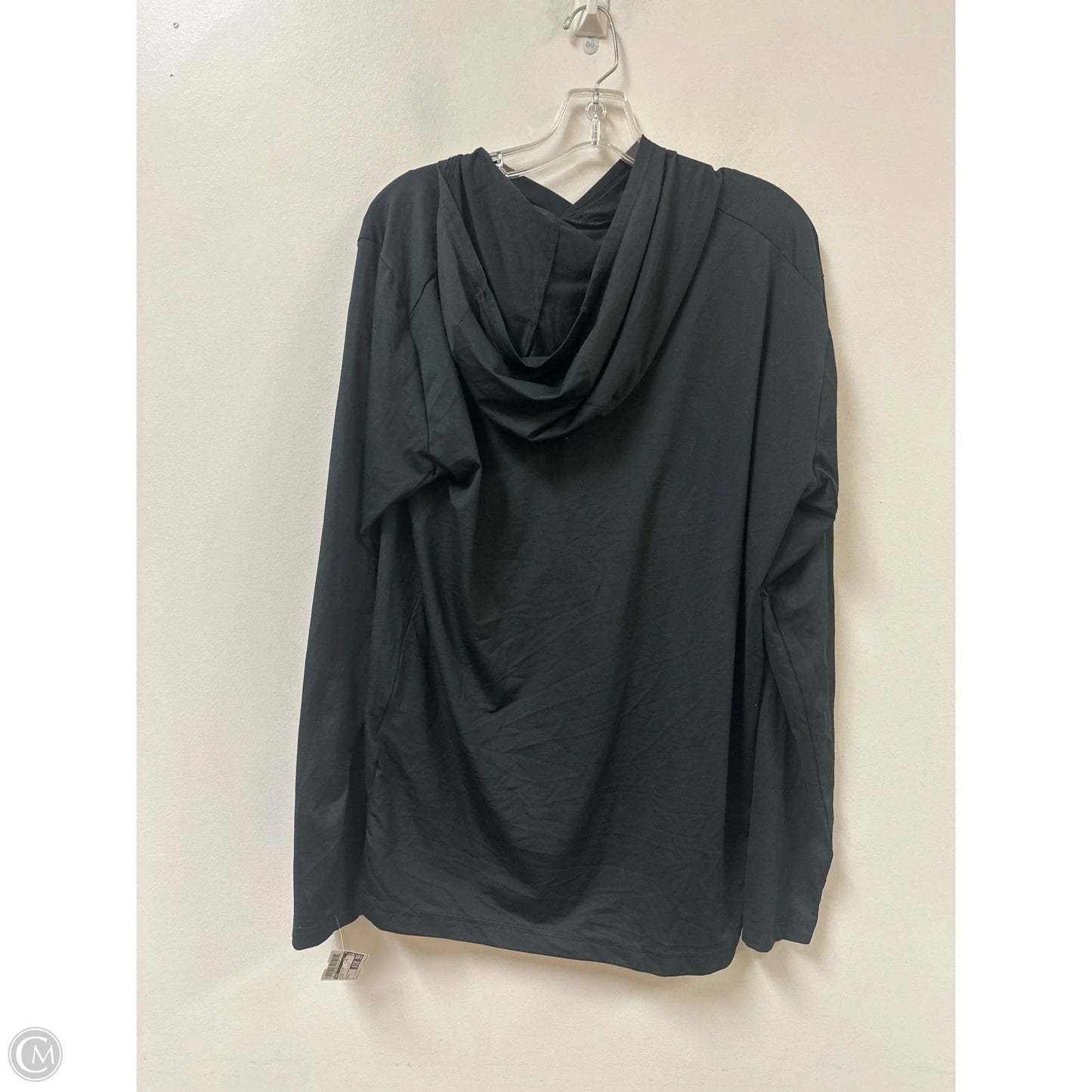 Athletic Top Long Sleeve Hoodie By Nike In Black, Size: L