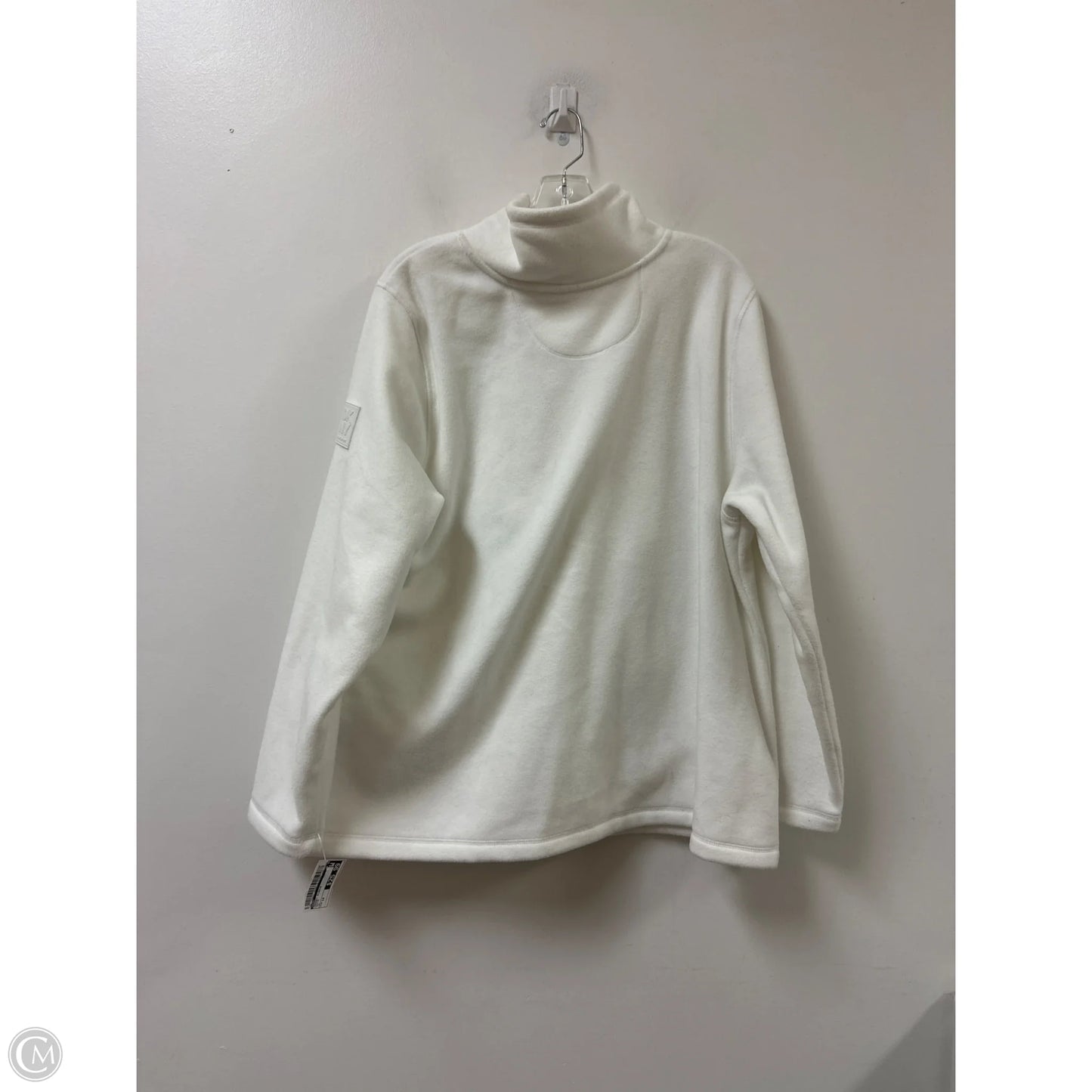 Jacket Fleece By Dkny In White, Size: 1x