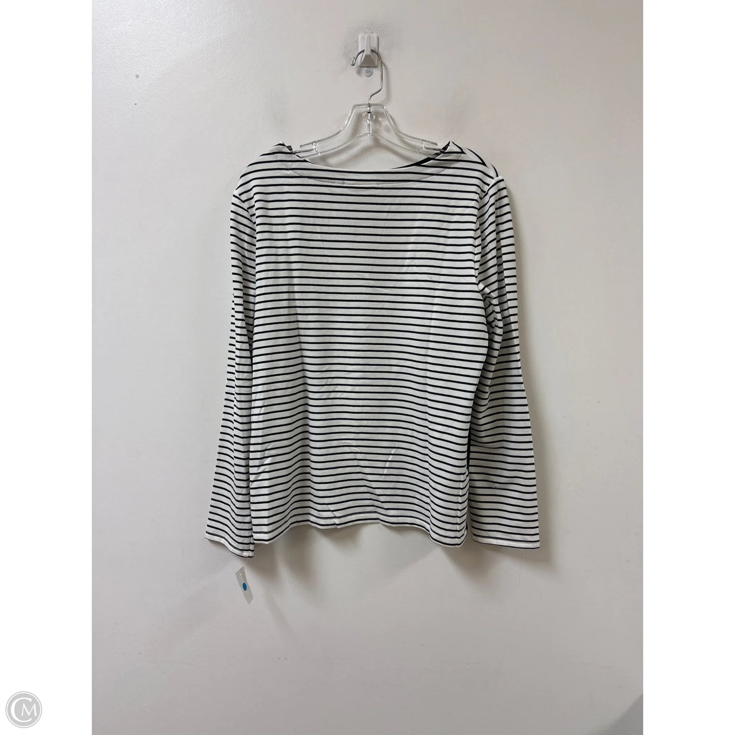 Top Long Sleeve By Chicos In Black & White, Size: L