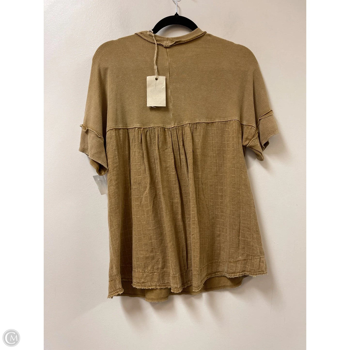 Top Short Sleeve By Easel In Yellow, Size: S