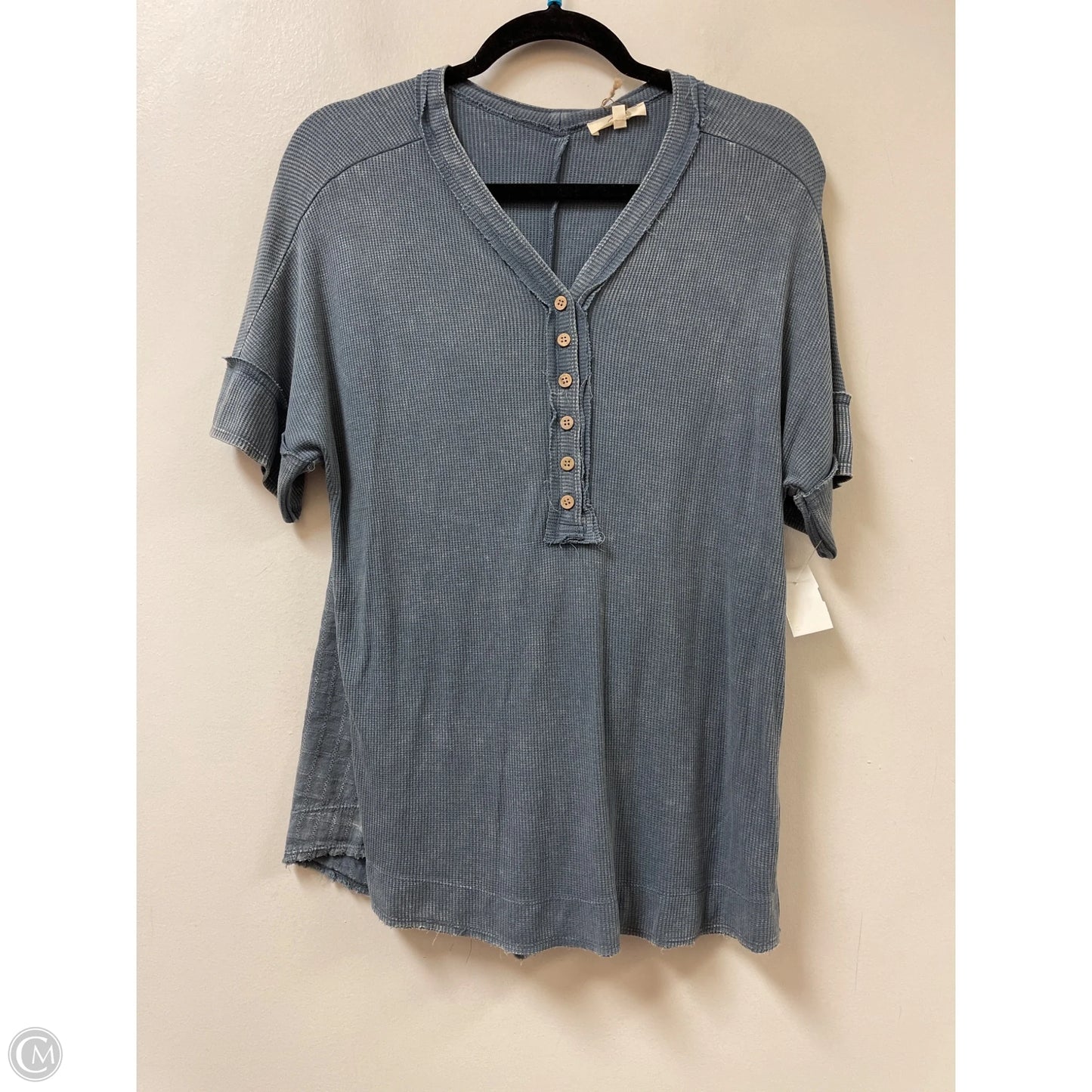 Top Short Sleeve By Easel In Blue, Size: S