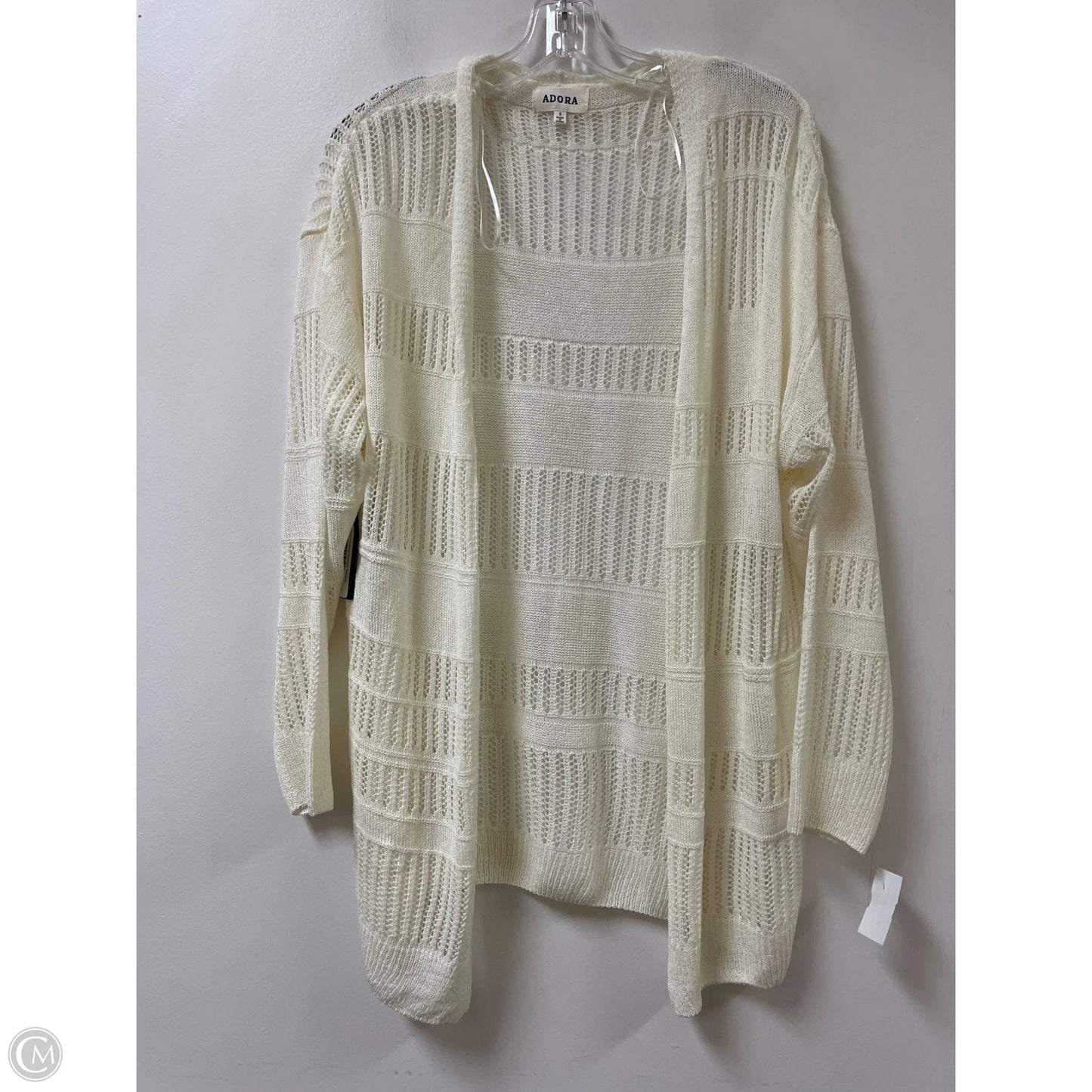 Sweater Cardigan By Adora In White, Size: S