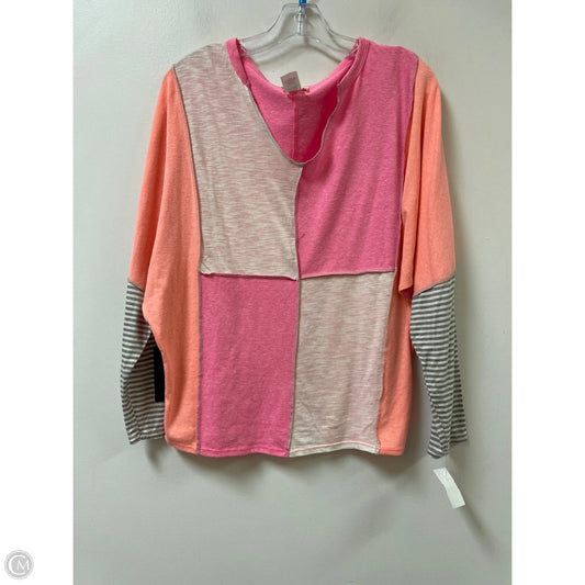 Top Long Sleeve By Bibi In Pink, Size: S