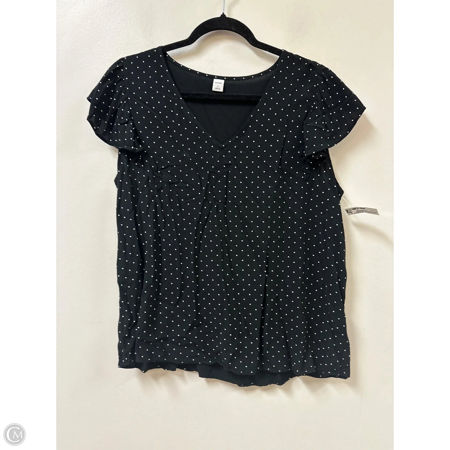 Top Short Sleeve By Old Navy In Polkadot Pattern, Size: L
