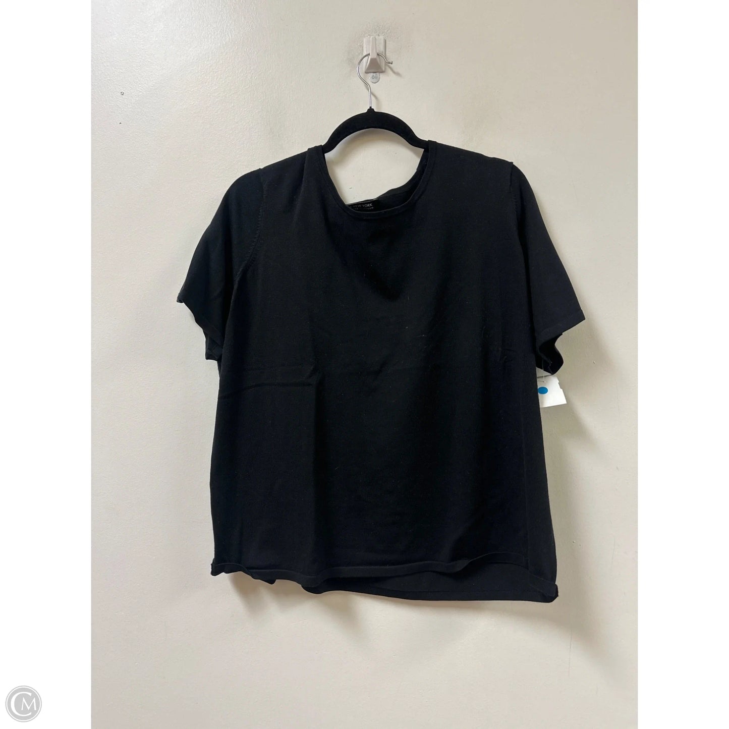 Top Short Sleeve By Jones New York In Black, Size: 2x
