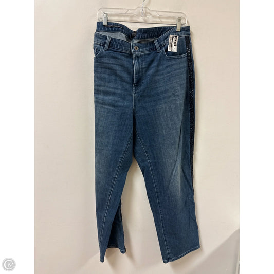 Jeans Straight By Talbots In Blue Denim, Size: 18