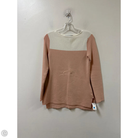 Top Long Sleeve Designer By Derek Lam In Pink & White, Size: S