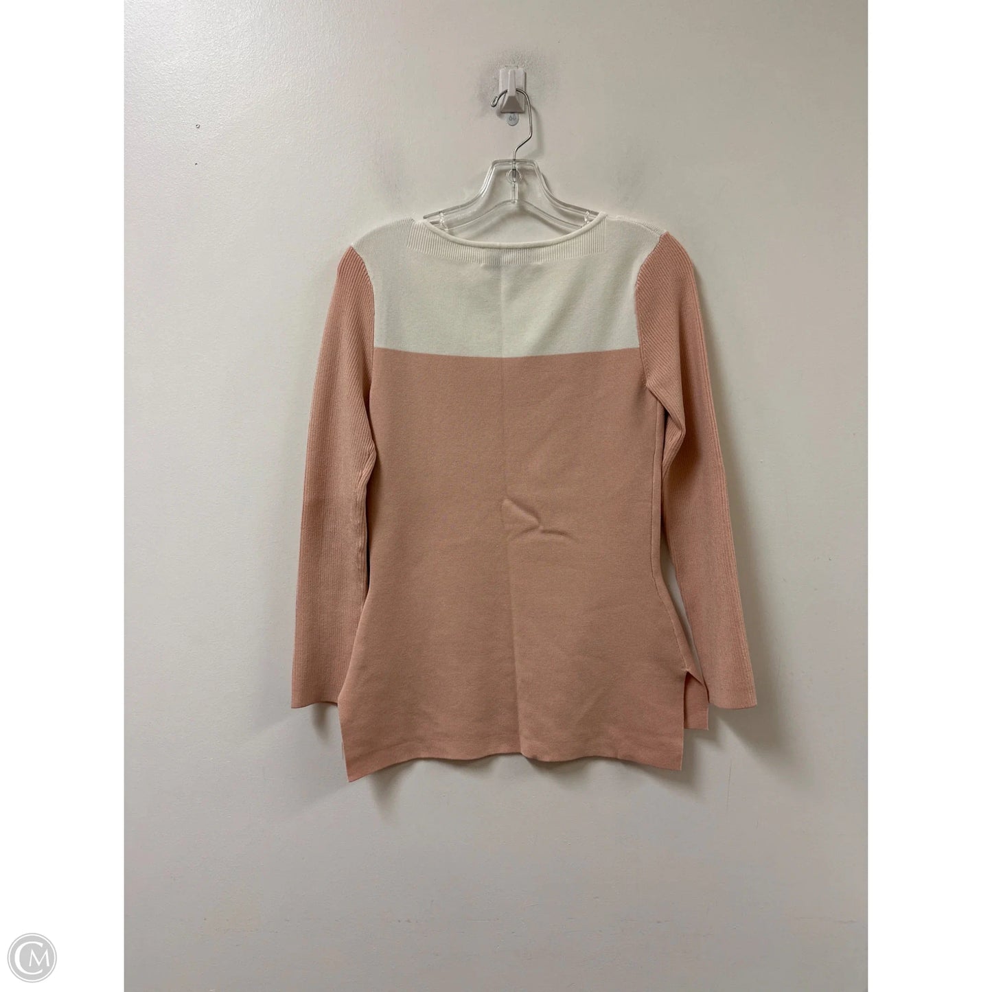 Top Long Sleeve Designer By Derek Lam In Pink & White, Size: S