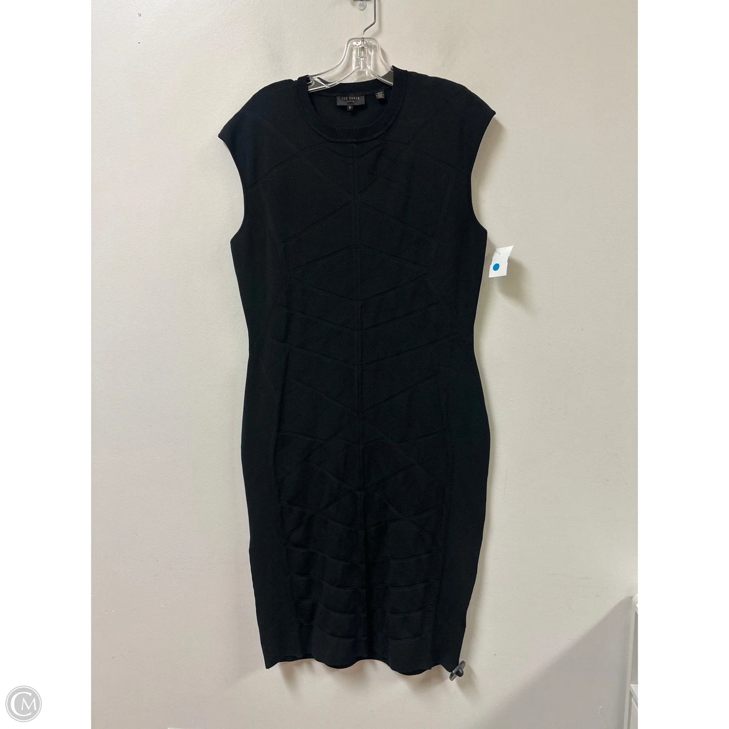 Dress Casual Midi By Ted Baker In Black, Size: L