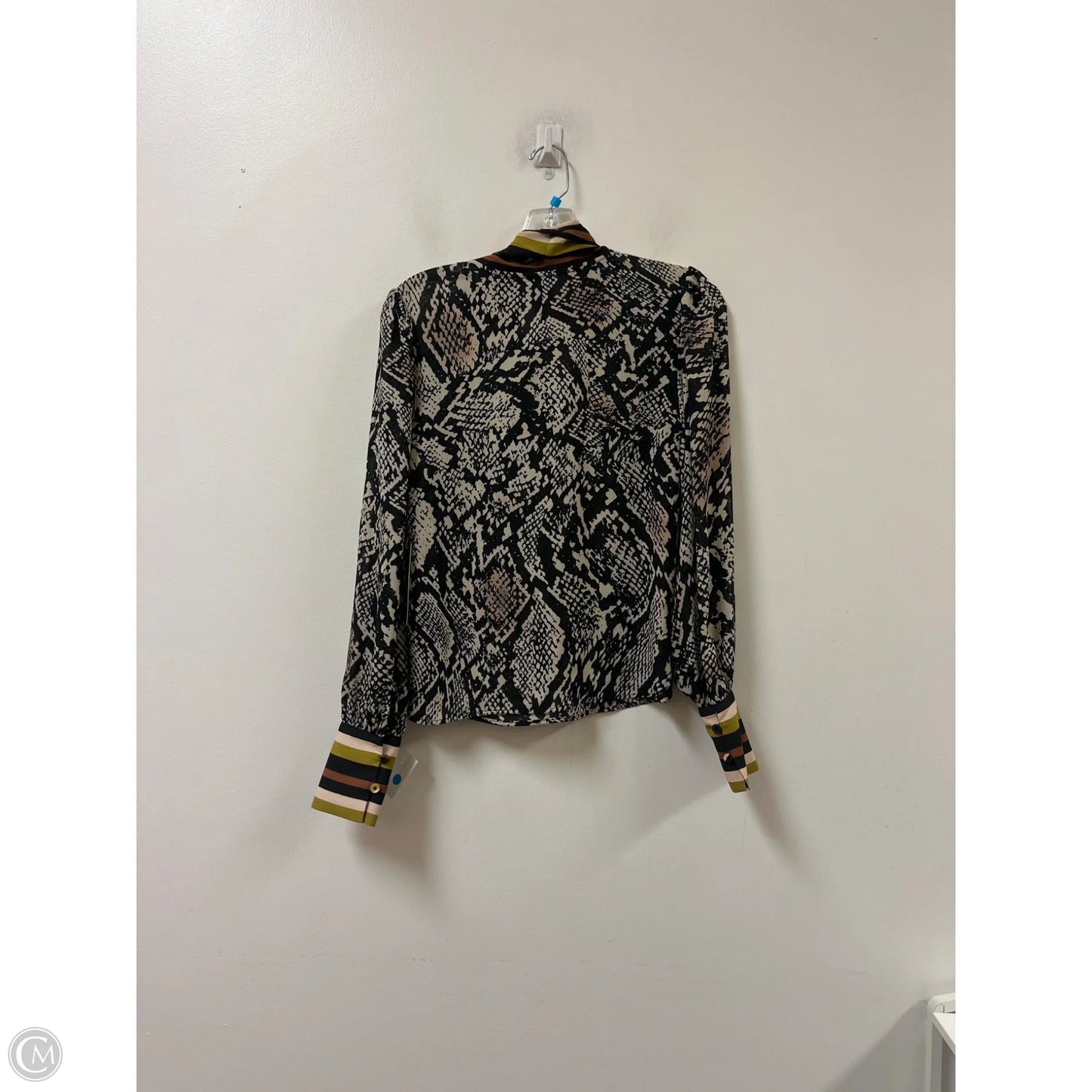 Top Long Sleeve By Worthington In Snakeskin Print, Size: Xs