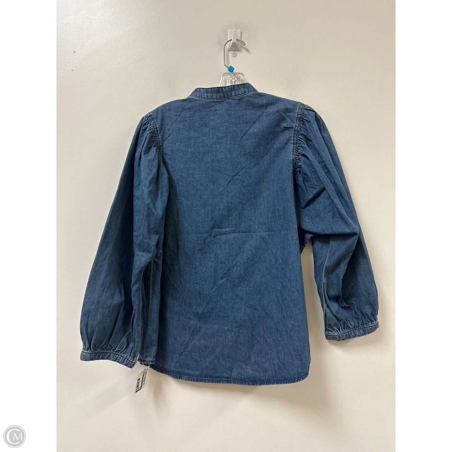 Blouse Long Sleeve By Express In Blue, Size: M
