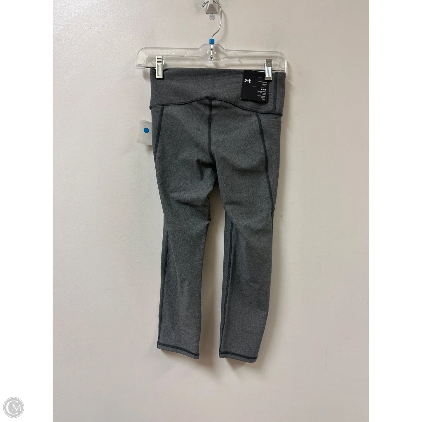 Athletic Leggings By Under Armour In Grey, Size: S