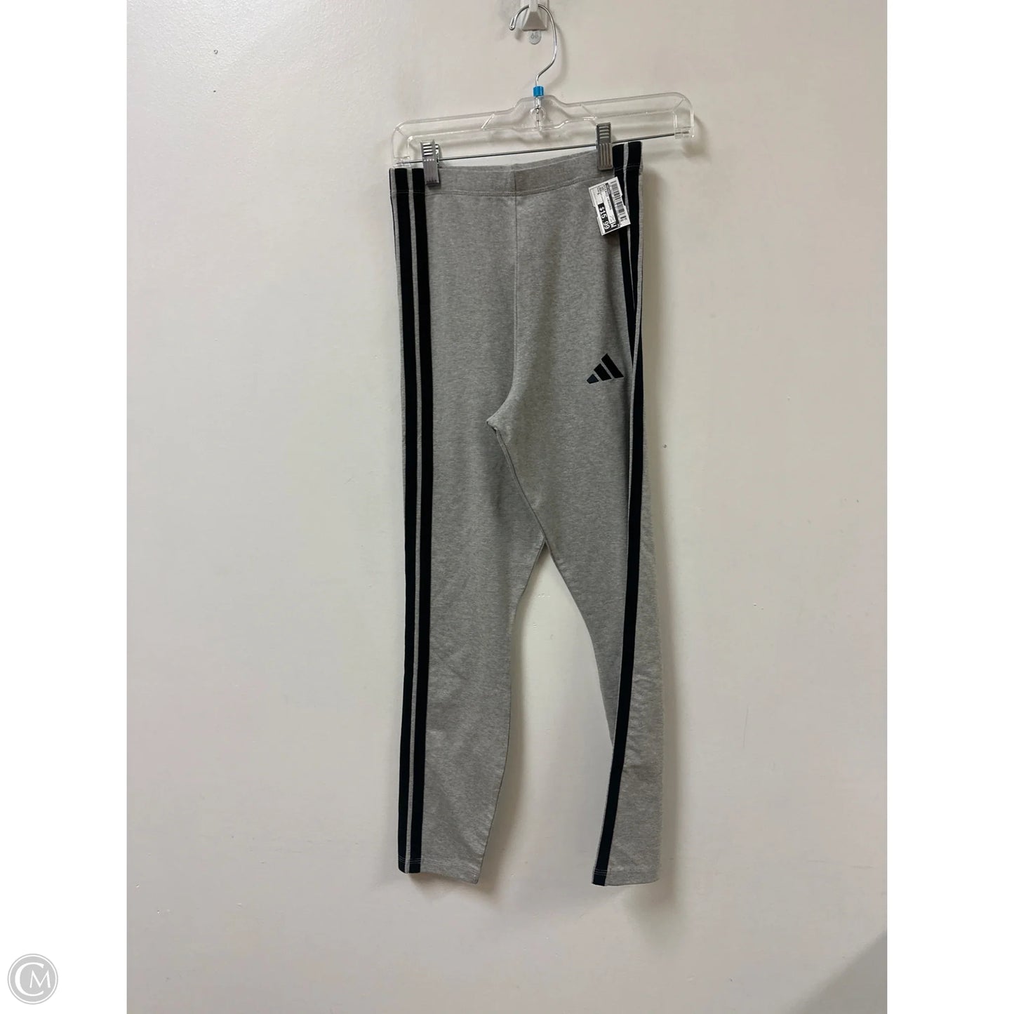 Athletic Leggings By Adidas In Grey, Size: S