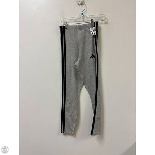 Athletic Leggings By Adidas In Grey, Size: S