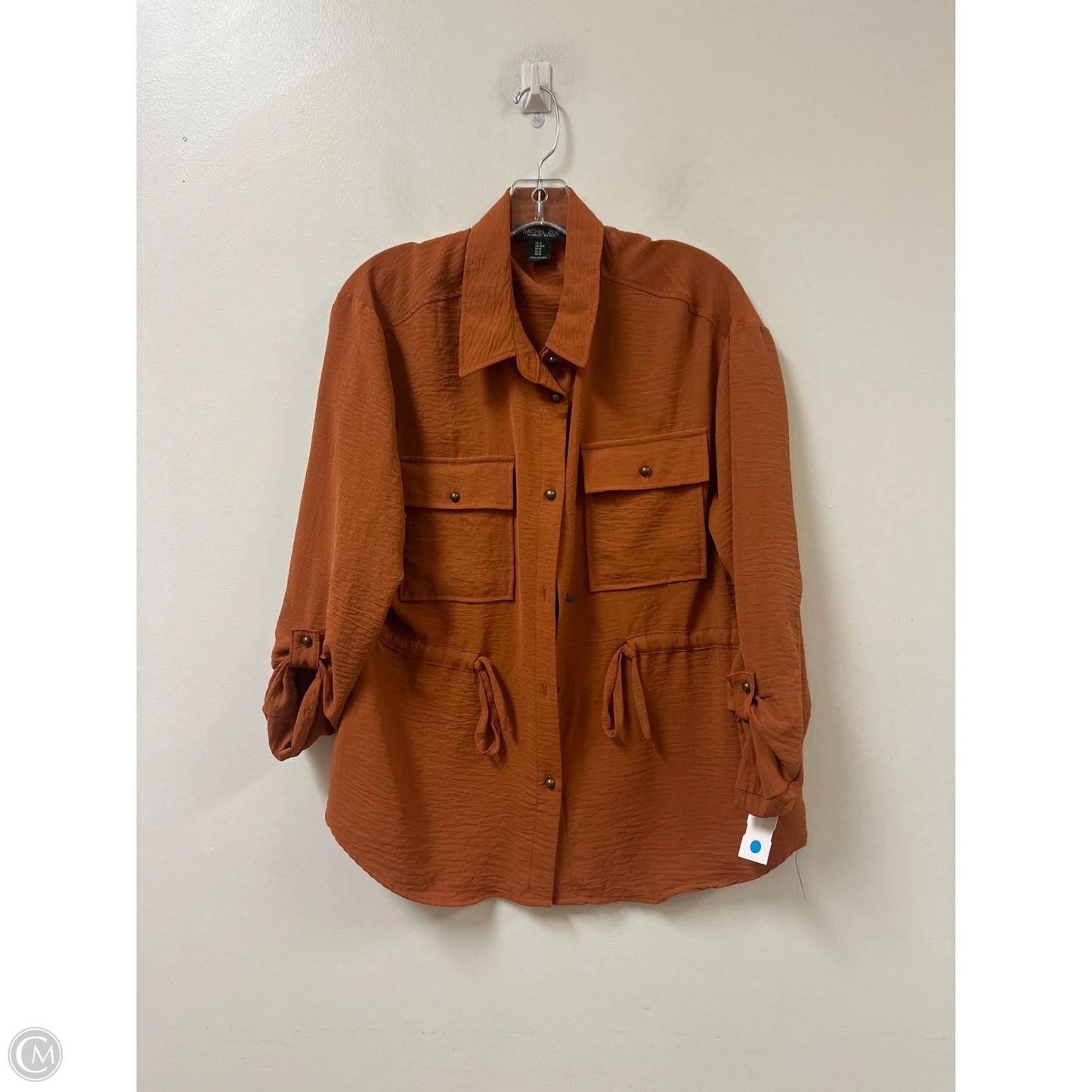 Blouse Long Sleeve By Rachel Zoe In Orange, Size: M