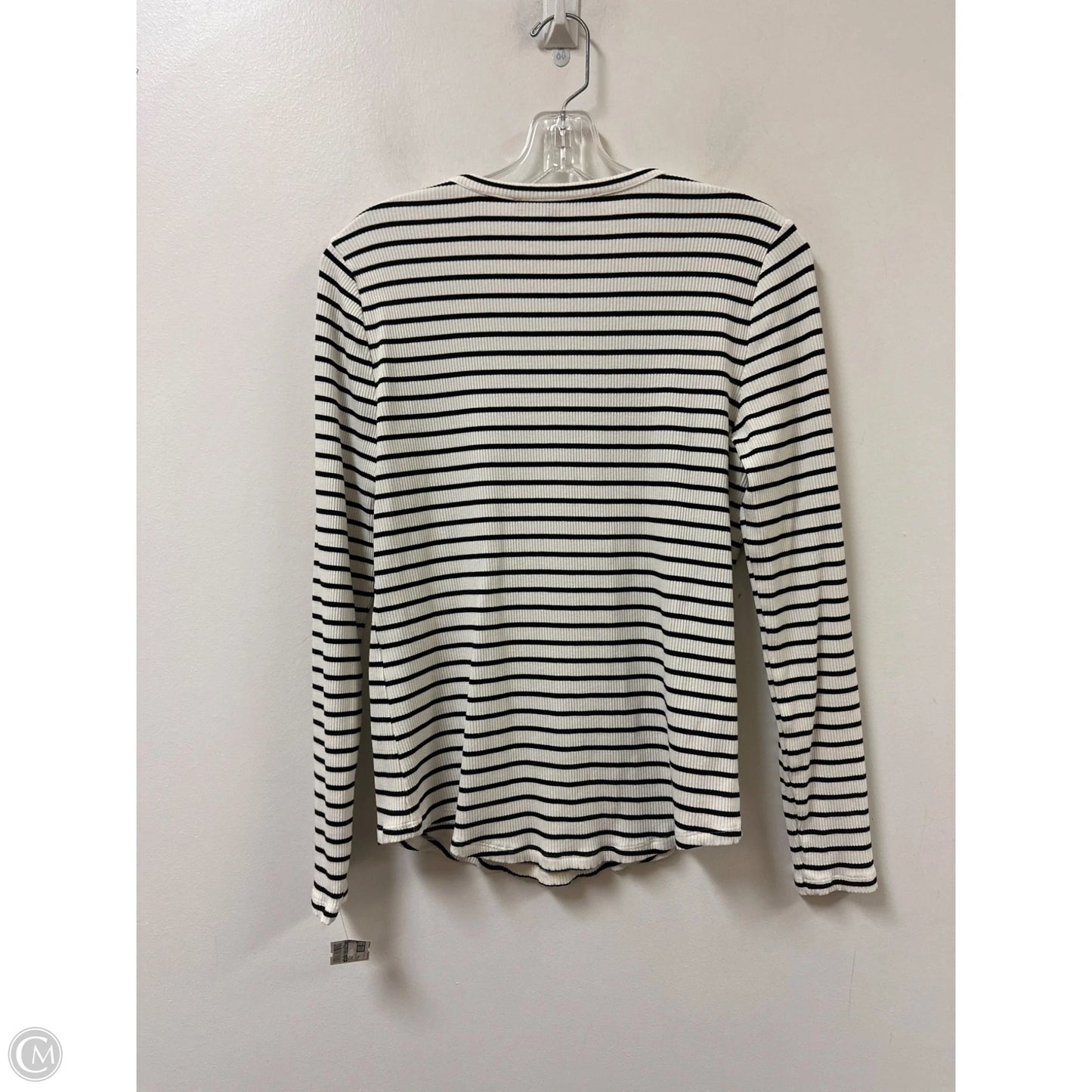 Top Long Sleeve By White House Black Market In Striped Pattern, Size: M