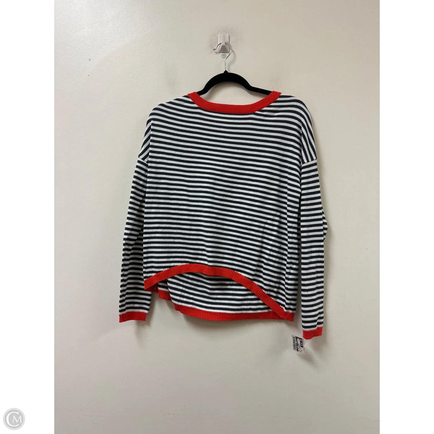 Sweater By Clothes Mentor In Grey & Orange, Size: S